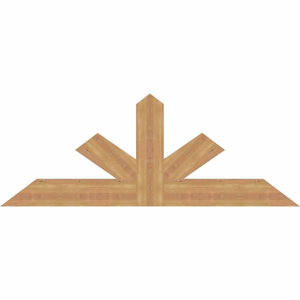 Ekena Millwork Saratoga Smooth Timber Gable Bracket, Western Red Cedar, 60"W x 22"H x 1 1/2"D x 5 1/2"F, 9/12 Pitch GBW060X22X0206SAR00SWR - main